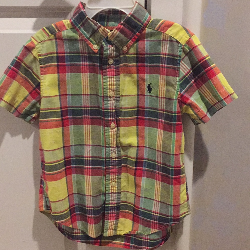 Short sleeve Ralph Lauren plaid shirt